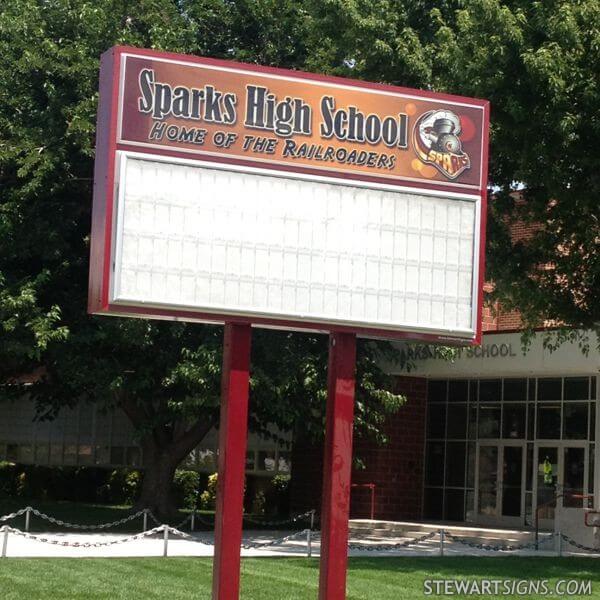 School Sign for Sparks High School Sparks, NV