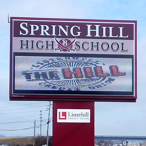 School Sign for Spring Hill High School