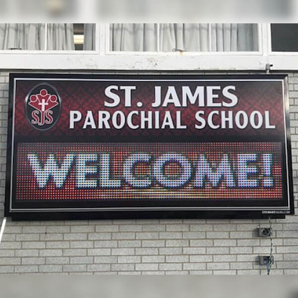 School Sign for St. James Parochial School