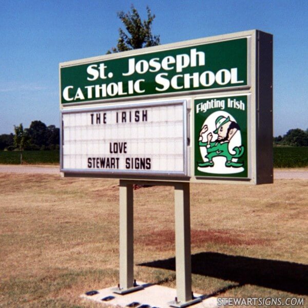 School Sign for Saint Joseph Catholic School