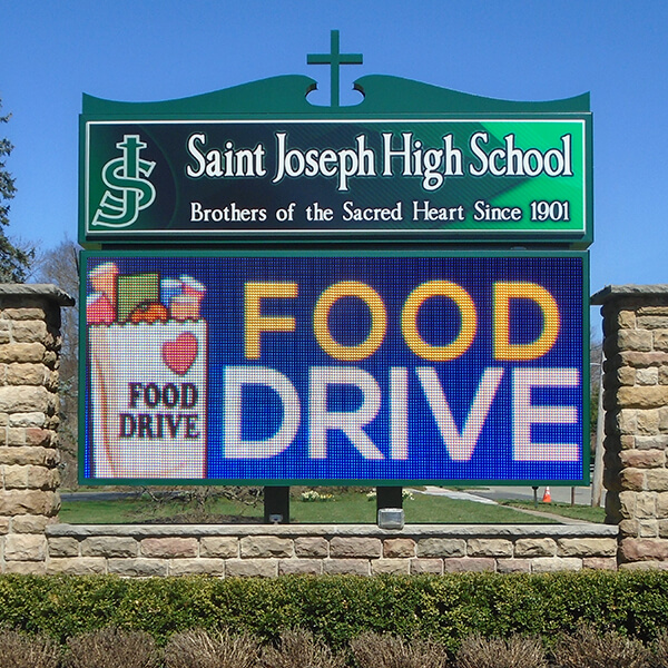 School Sign for St. Joseph High School