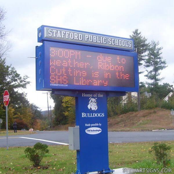 School Sign for Stafford High School