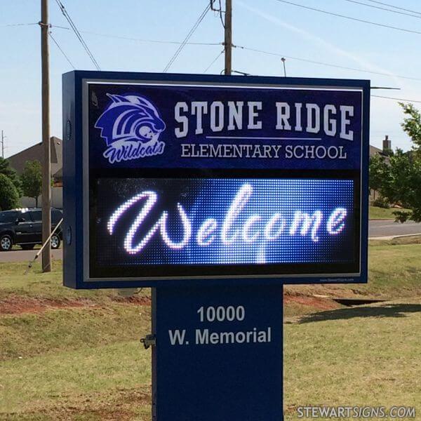 School Sign for Stone Ridge Elementary School