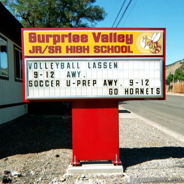 School Sign for Surprise Valley High School