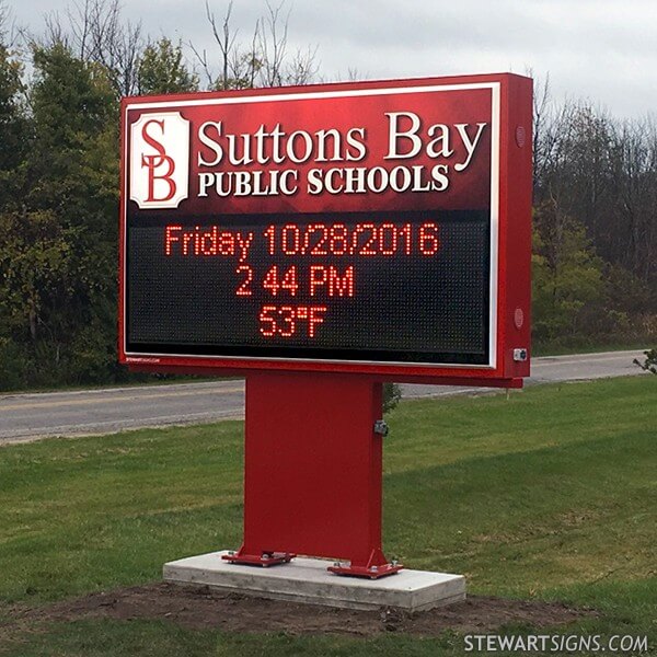 School Sign for Suttons Bay Public Schools