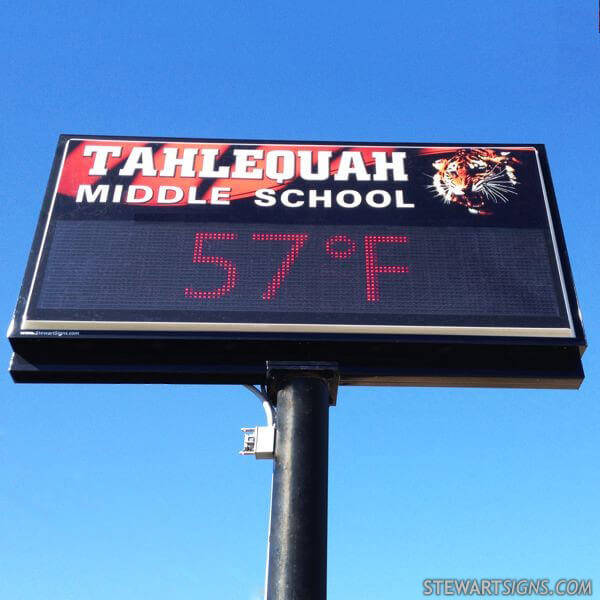 School Sign for Tahlequah Middle School