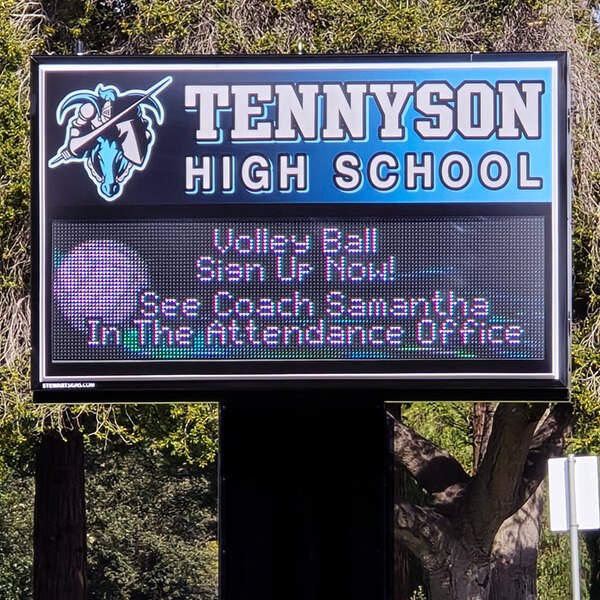 School Sign for Tennyson High School