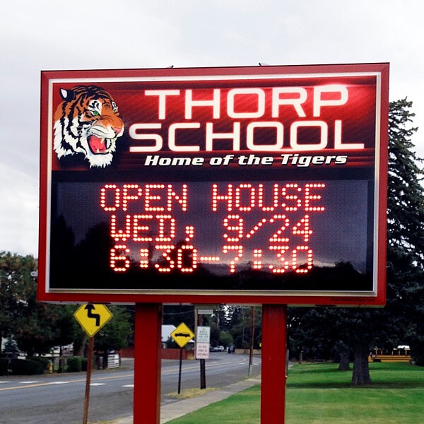 School Sign for Thorp School District #400