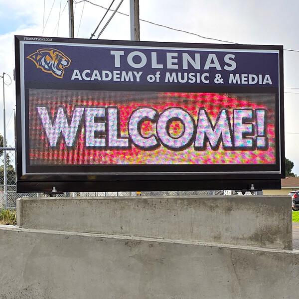 School Sign for Tolenas Elementary School