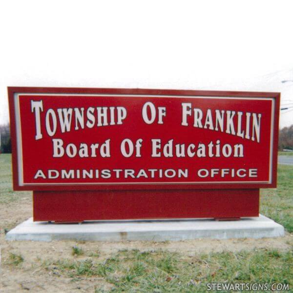 School Sign for Township of Franklin Board of Education
