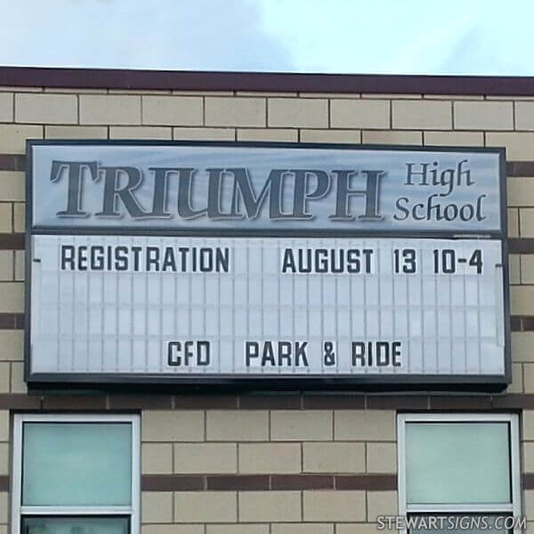 School Sign for Triumph High School
