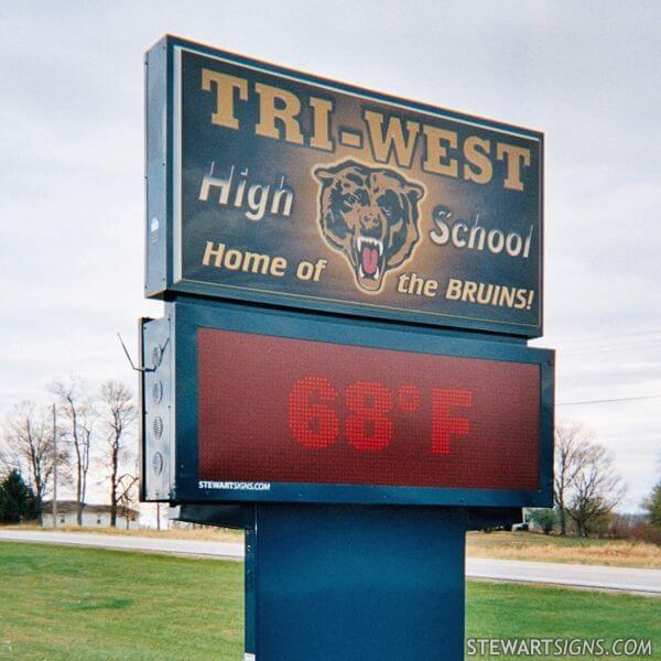 School Sign for North West Hendricks School Corporation