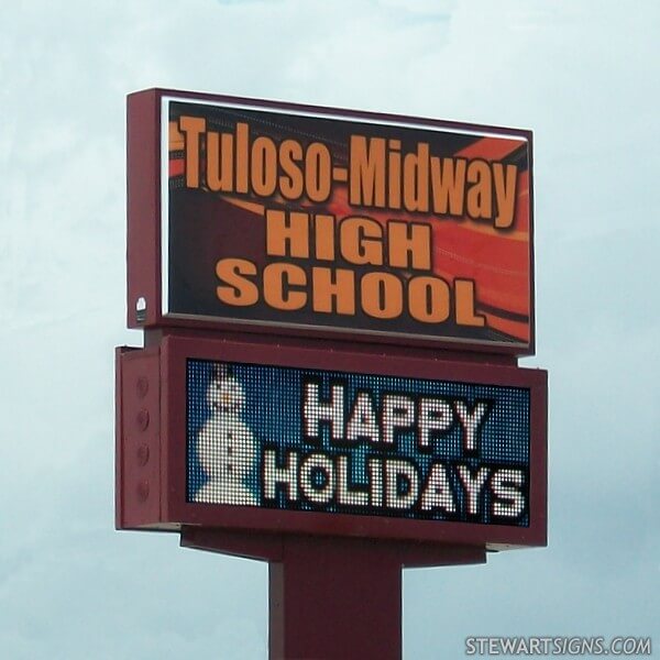 School Sign for Tuloso - Midway High School