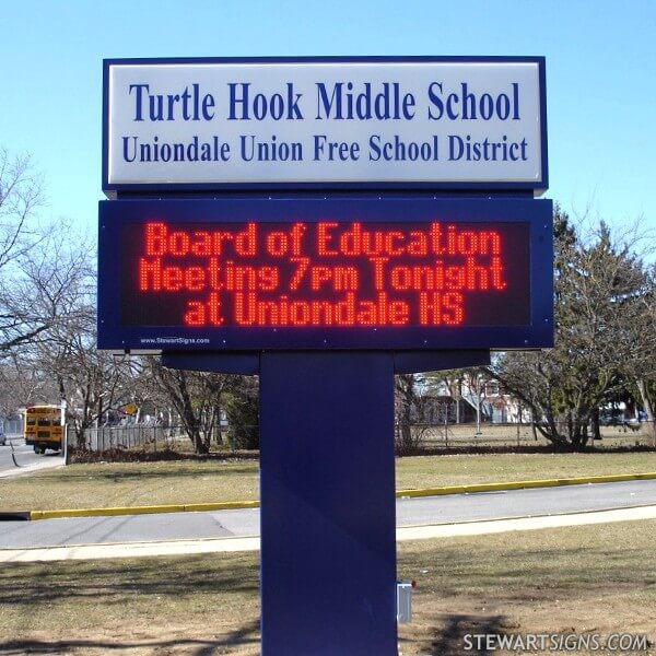 School Sign for Turtle Hook Middle School