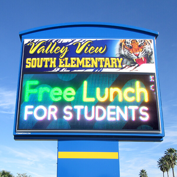 School Sign for Valley View South Elementary School