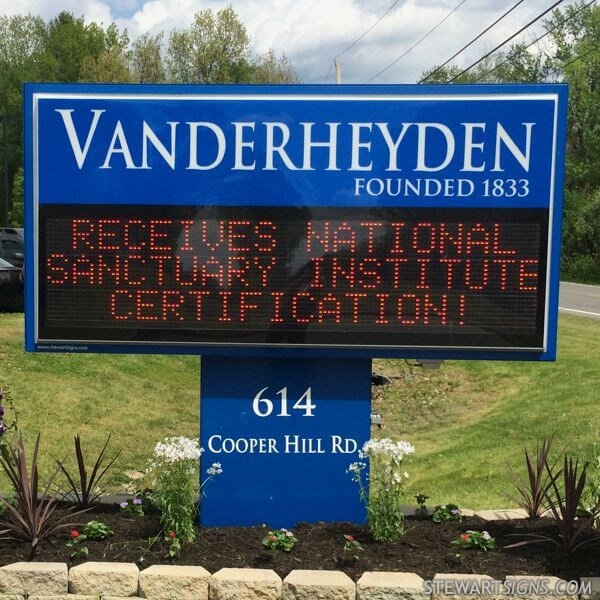 Municipal Sign for Vanderheyden Hall, Inc