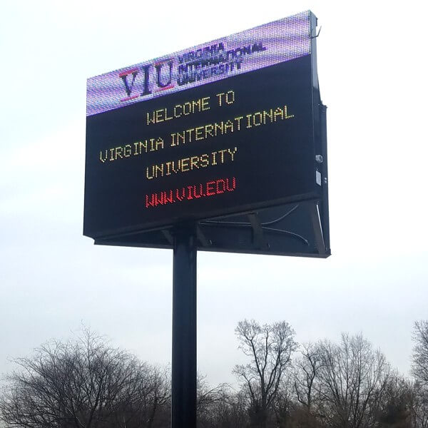 School Sign for Virginia International University