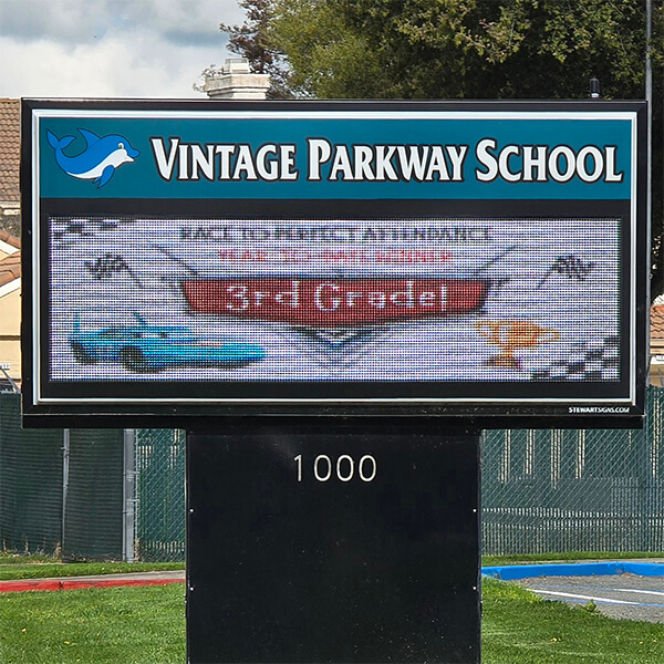 School Sign for Vintage Parkway Elementary School