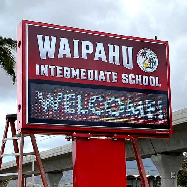 School Sign for Waipahu Intermediate School