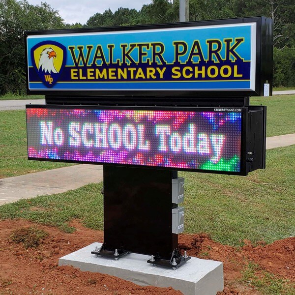 School Sign for Walker Park Elementary School