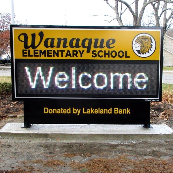 School Sign for Wanaque Elementary School