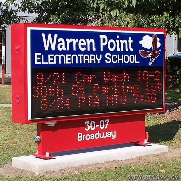 School Sign for Warren Point Elementary School