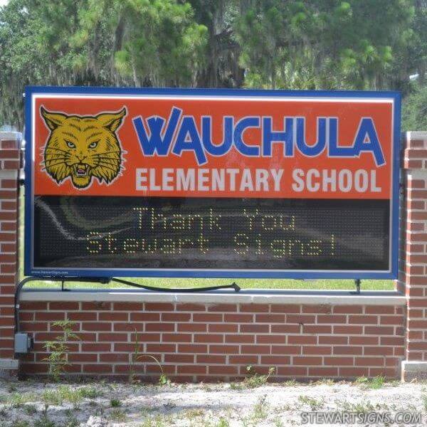School Sign for Wauchula Elementary School