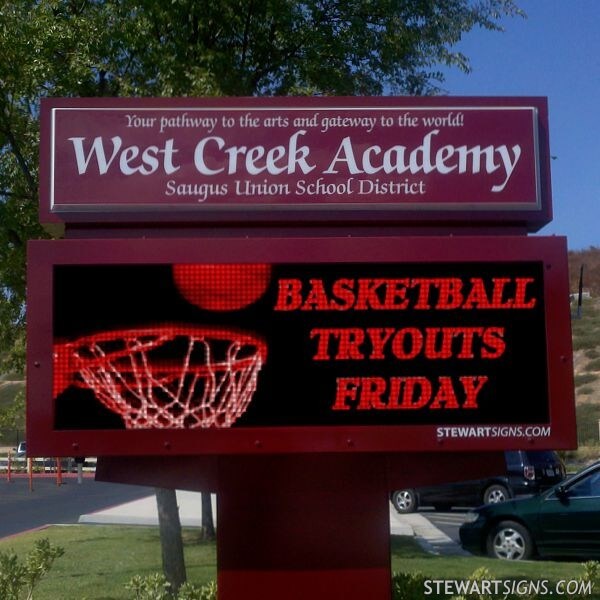 School Sign for West Creek Academy