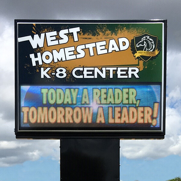 School Sign for West Homestead Elementary School