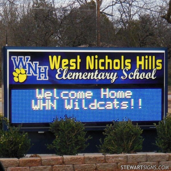 School Sign for West Nichols Hills Elementary