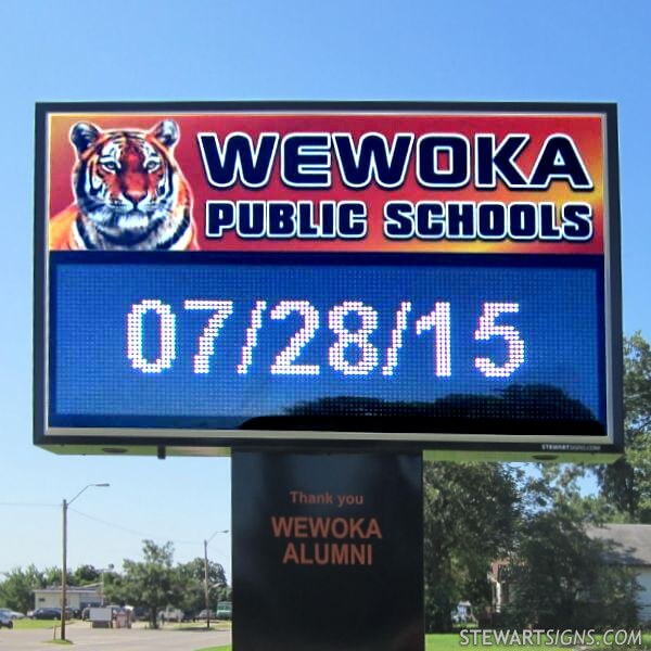 School Sign for Wewoka High School