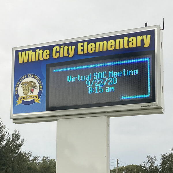 School Sign for White City Elementary
