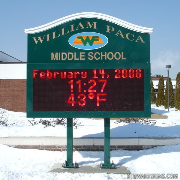 School Sign for William Paca Junior High School
