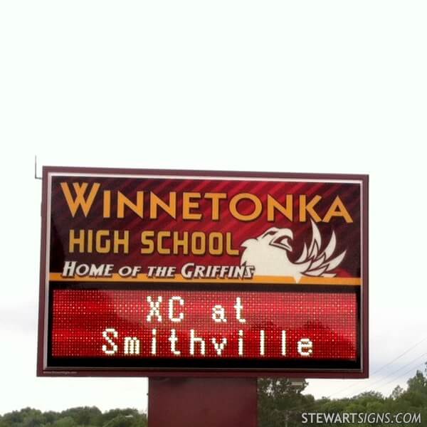 School Sign for Winnetonka High School