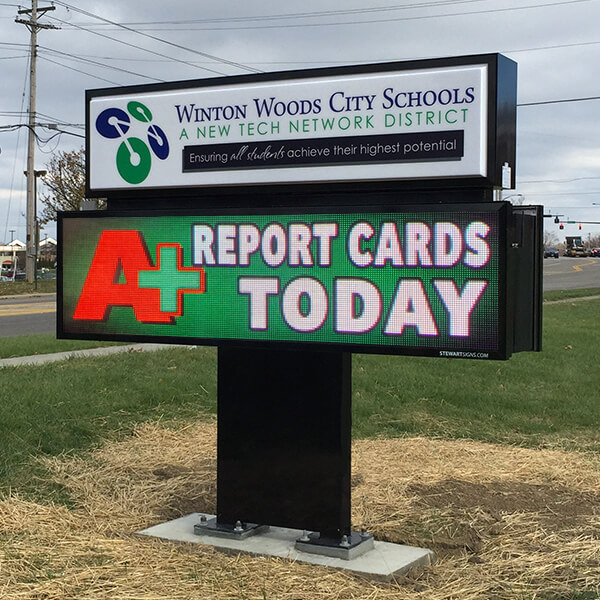 School Sign for Winton Woods City Schools