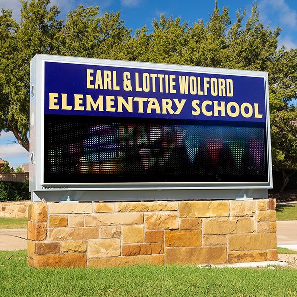 School Sign for Wolford Elementary School