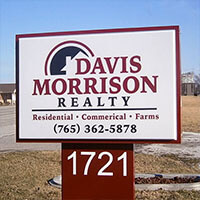 Business Sign for Davis Morrison Realty