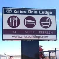 Business Sign for Aries Building Systems, LLC