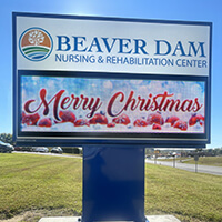 Business Sign for Beaver Dam Nursing and Rehab Center
