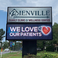 Business Sign for Bienville Family Clinic