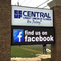 Business Sign for Central Credit Union