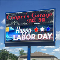 Business Sign for Cooper's Garage