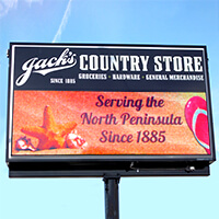 Business Sign for Jack's Country Store Inc