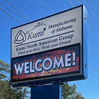 Business Sign for Kumi Manufacturing