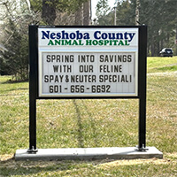 Business Sign for Neshoba County Animal Hospital