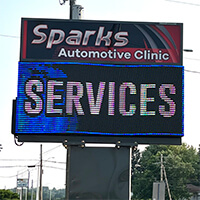 Business Sign for Sparks Automotive Clinic