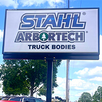 Business Sign for Stahl Arbortech Truck Bodies