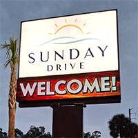 Business Sign for Sunday Drive