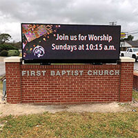 Church Sign for First Baptist Church