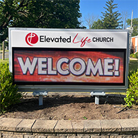 Church Sign for Abundant Life Worship Center of Whippany